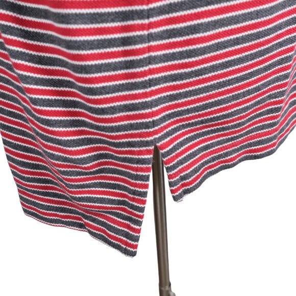 Vintage Tommy Hilfiger Polo Shirt Mens XL Red & Gray Striped Short Sleeve Crest - Picture 5 of 10